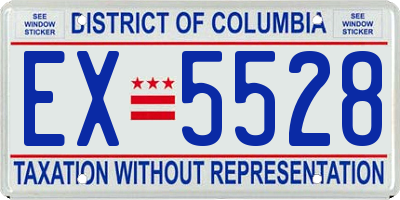 DC license plate EX5528