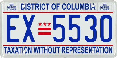 DC license plate EX5530