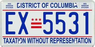 DC license plate EX5531