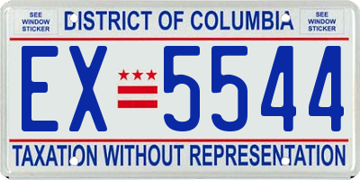 DC license plate EX5544