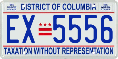 DC license plate EX5556