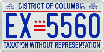 DC license plate EX5560