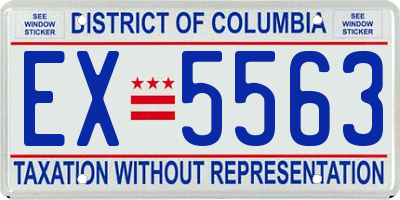 DC license plate EX5563