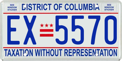 DC license plate EX5570