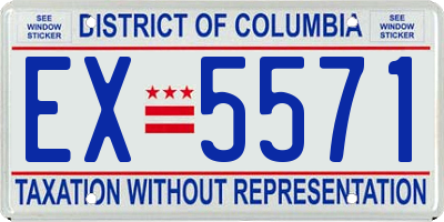 DC license plate EX5571