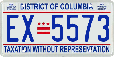 DC license plate EX5573