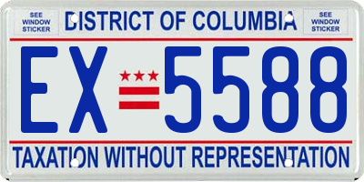 DC license plate EX5588