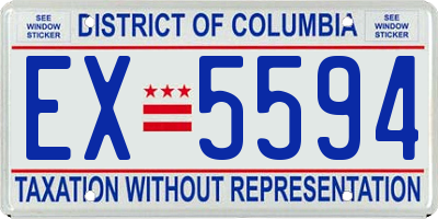 DC license plate EX5594