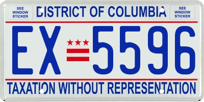 DC license plate EX5596