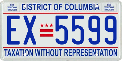 DC license plate EX5599
