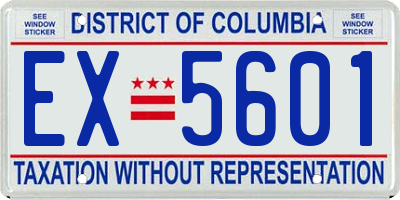 DC license plate EX5601