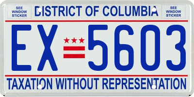 DC license plate EX5603