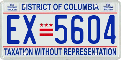 DC license plate EX5604