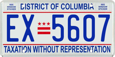 DC license plate EX5607