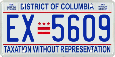 DC license plate EX5609