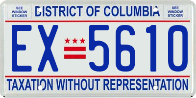 DC license plate EX5610