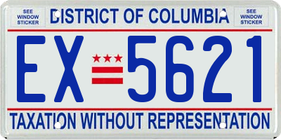 DC license plate EX5621