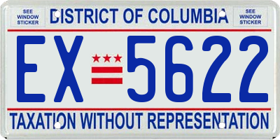 DC license plate EX5622