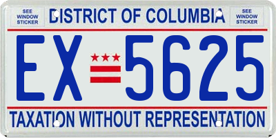 DC license plate EX5625