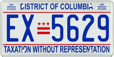 DC license plate EX5629