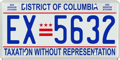 DC license plate EX5632