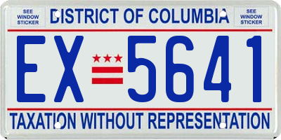 DC license plate EX5641