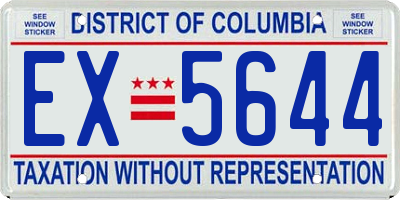DC license plate EX5644