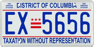DC license plate EX5656