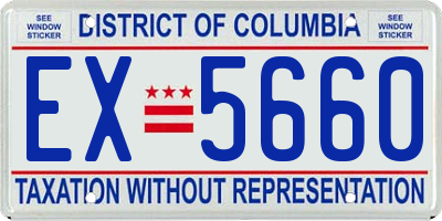 DC license plate EX5660