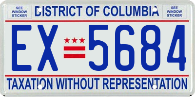 DC license plate EX5684