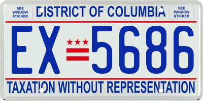 DC license plate EX5686