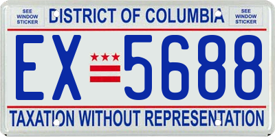 DC license plate EX5688