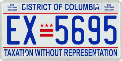 DC license plate EX5695