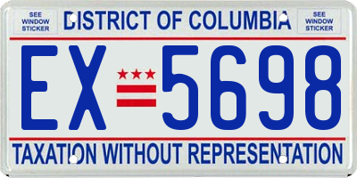 DC license plate EX5698