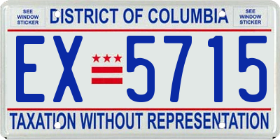 DC license plate EX5715