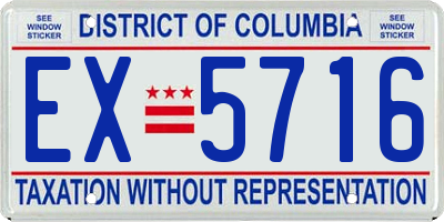 DC license plate EX5716
