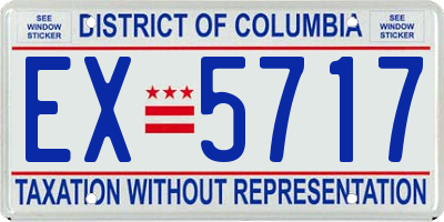 DC license plate EX5717
