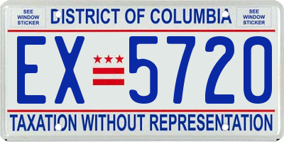 DC license plate EX5720