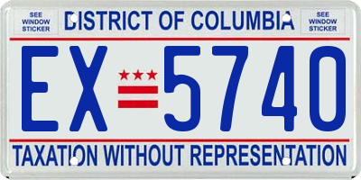 DC license plate EX5740