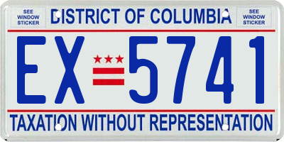 DC license plate EX5741