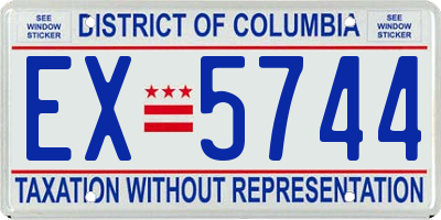 DC license plate EX5744