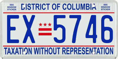 DC license plate EX5746