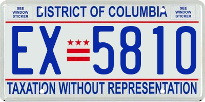 DC license plate EX5810