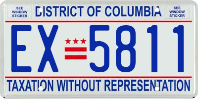 DC license plate EX5811