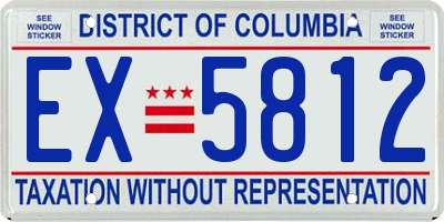 DC license plate EX5812