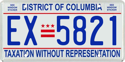 DC license plate EX5821
