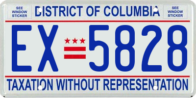 DC license plate EX5828