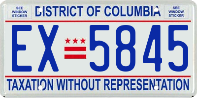 DC license plate EX5845