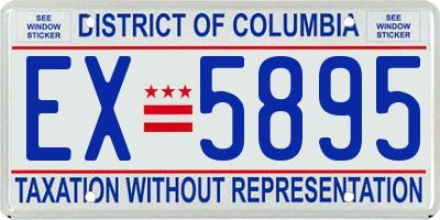 DC license plate EX5895