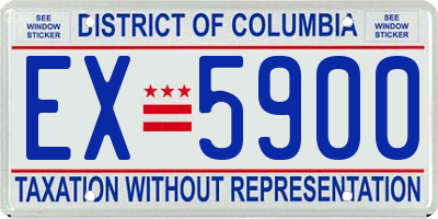 DC license plate EX5900